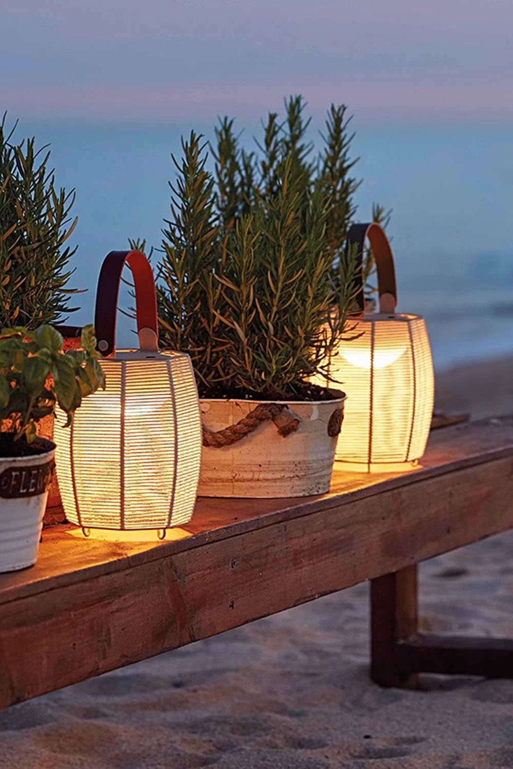 Rattan Lantern Rechargeable Solar Outdoor Table Lamp - view 21 | everlamps