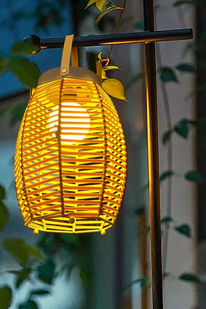 Rattan Lantern Rechargeable Solar Outdoor Table Lamp - view 8 | everlamps