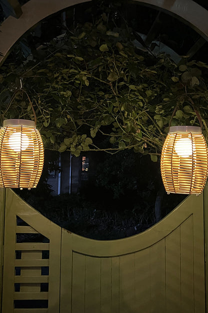 Rattan Lantern Rechargeable Solar Outdoor Table Lamp - view 17 | everlamps