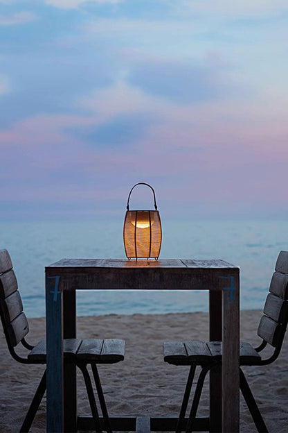 Rattan Lantern Rechargeable Solar Outdoor Table Lamp - view 5 | everlamps
