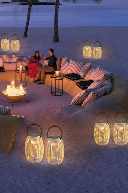 Rattan Lantern Rechargeable Solar Outdoor Table Lamp - view 19 | everlamps