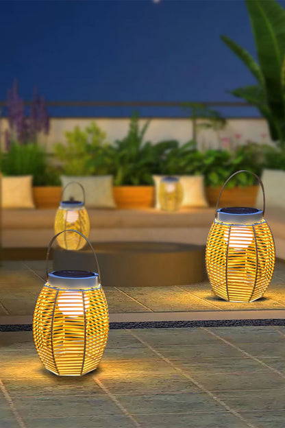 Rattan Lantern Rechargeable Solar Outdoor Table Lamp - view 11 | everlamps