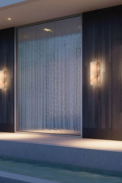 Rectangular Alabaster Wall Sconce - view 9 | everlamps