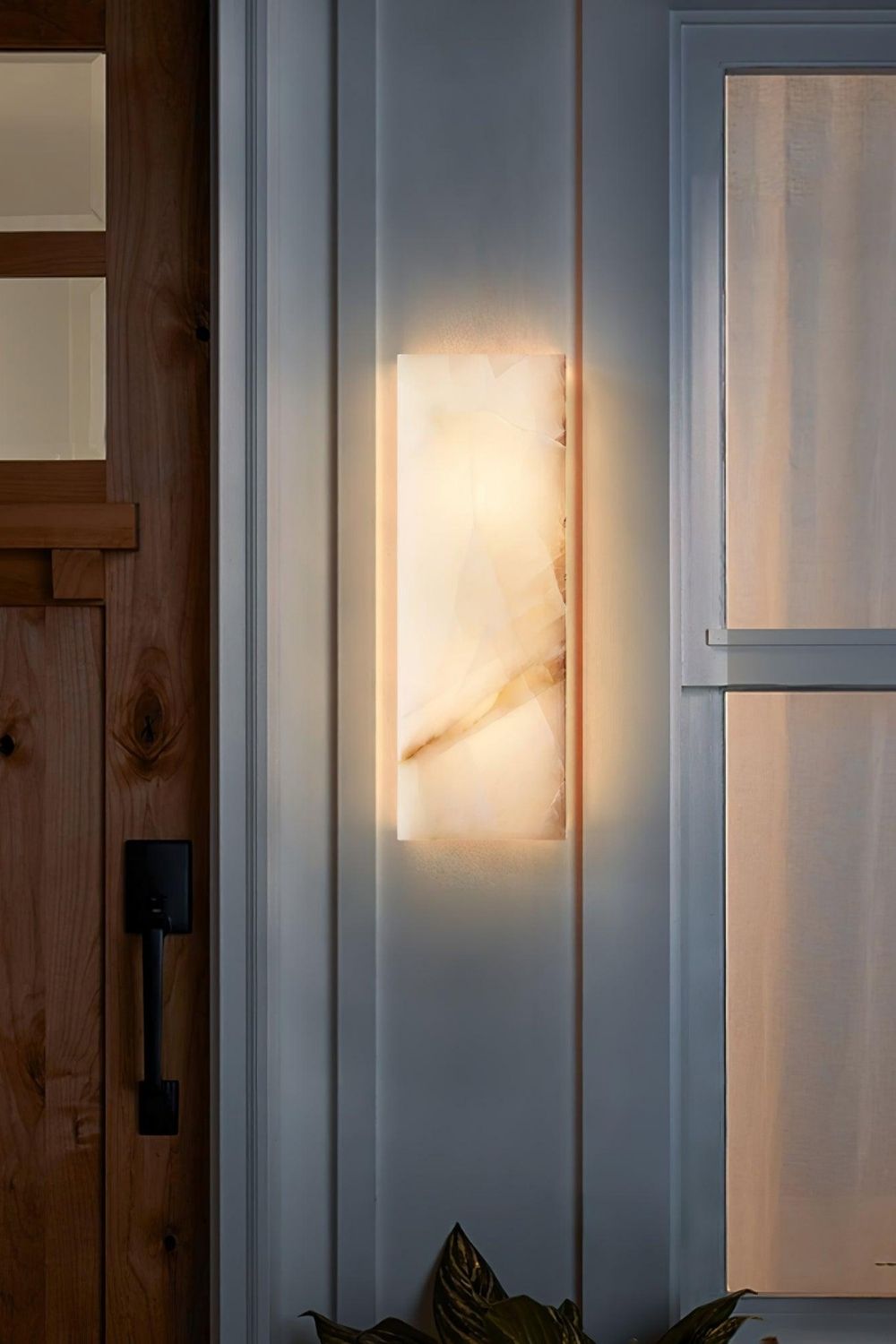 Rectangular Alabaster Wall Sconce - view 3 | everlamps