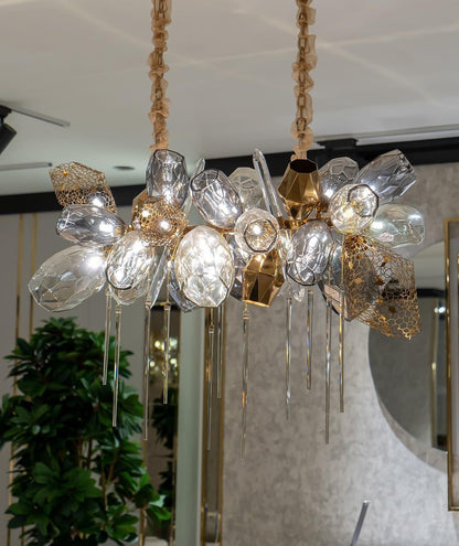 Modern Wine Glass Shape Chandelier Italian Light Luxury Light Fixture for Dining Room/Living Room