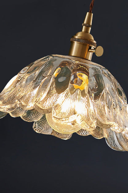 Retro Floral Glass Pendant Lamp - view 6 | everlamps