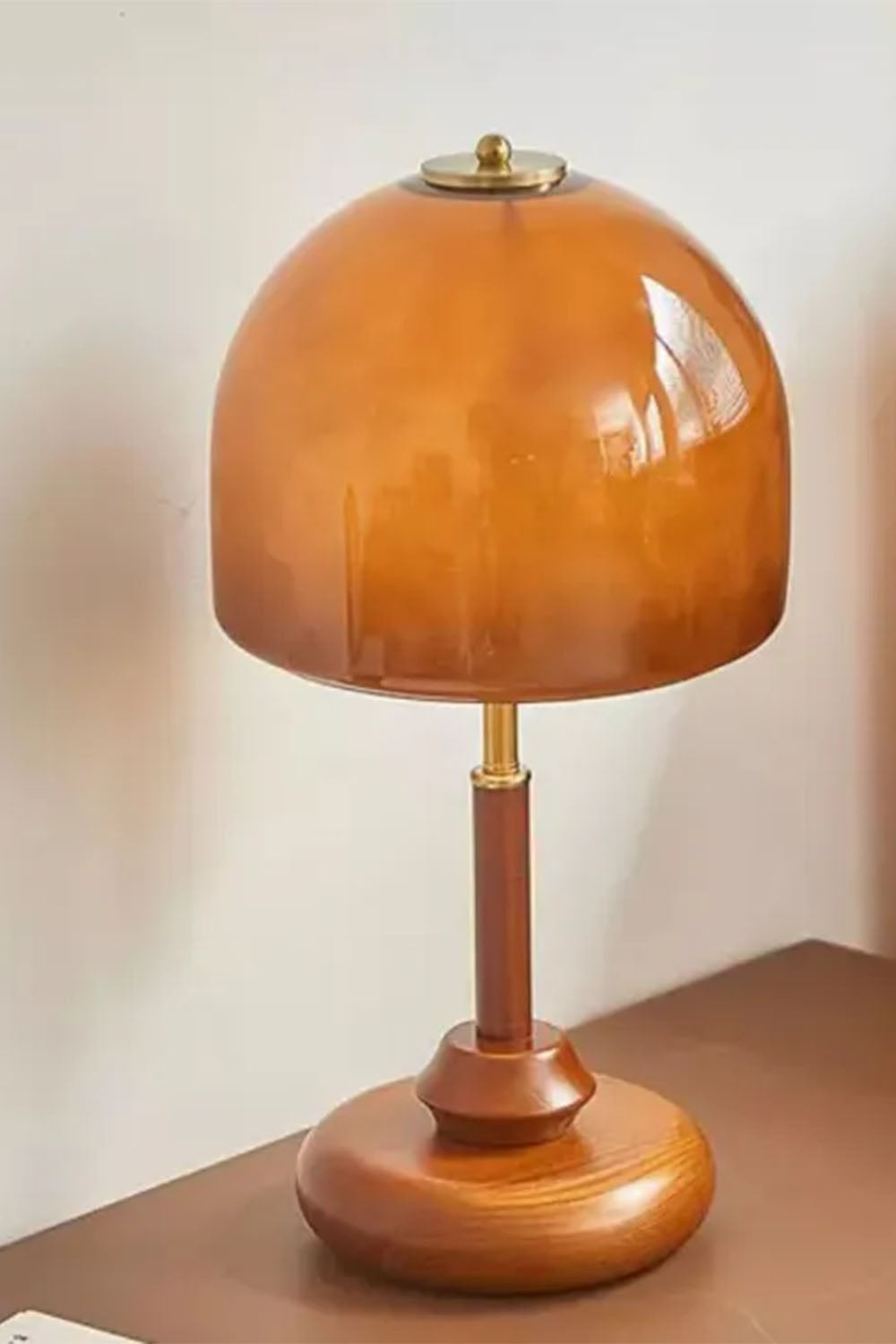 Vintage Glass Mushroom Table Lamp - view 7 | everlamps