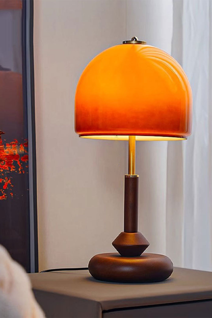 Vintage Glass Mushroom Table Lamp - view 3 | everlamps