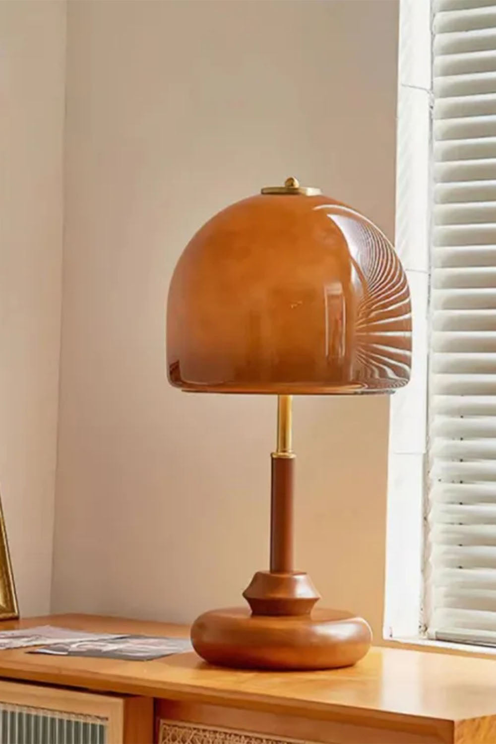 Vintage Glass Mushroom Table Lamp - view 10 | everlamps