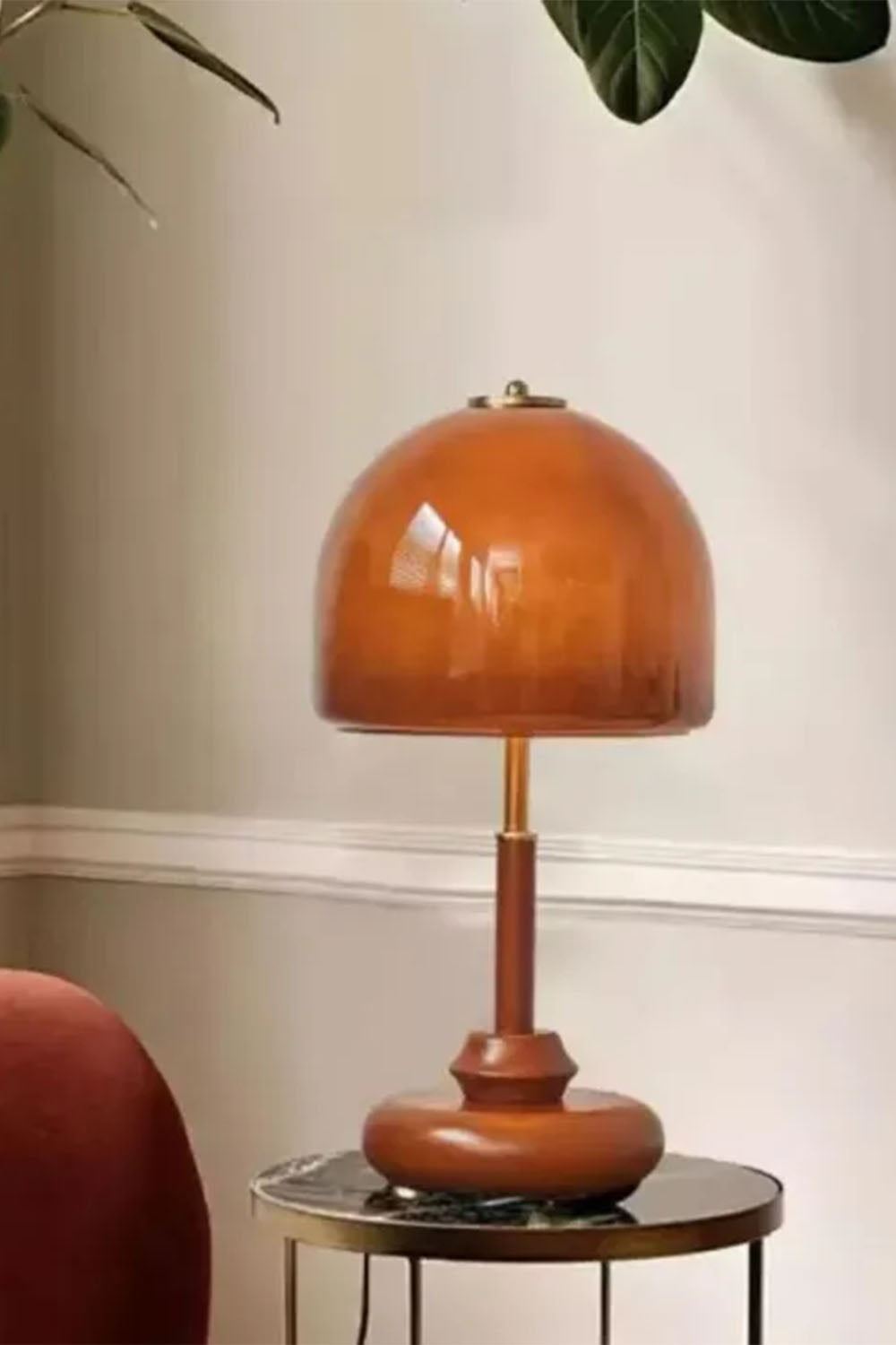 Vintage Glass Mushroom Table Lamp - view 11 | everlamps