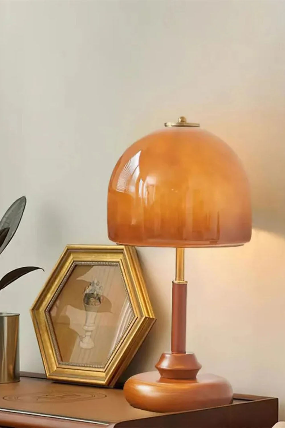 Vintage Glass Mushroom Table Lamp - view 12 | everlamps