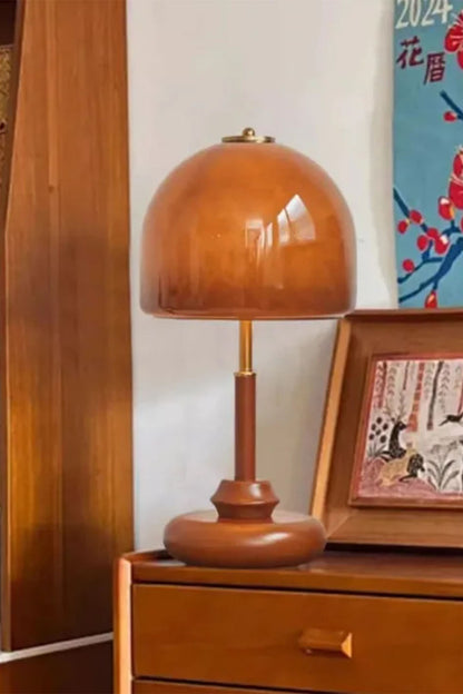Vintage Glass Mushroom Table Lamp - view 13 | everlamps