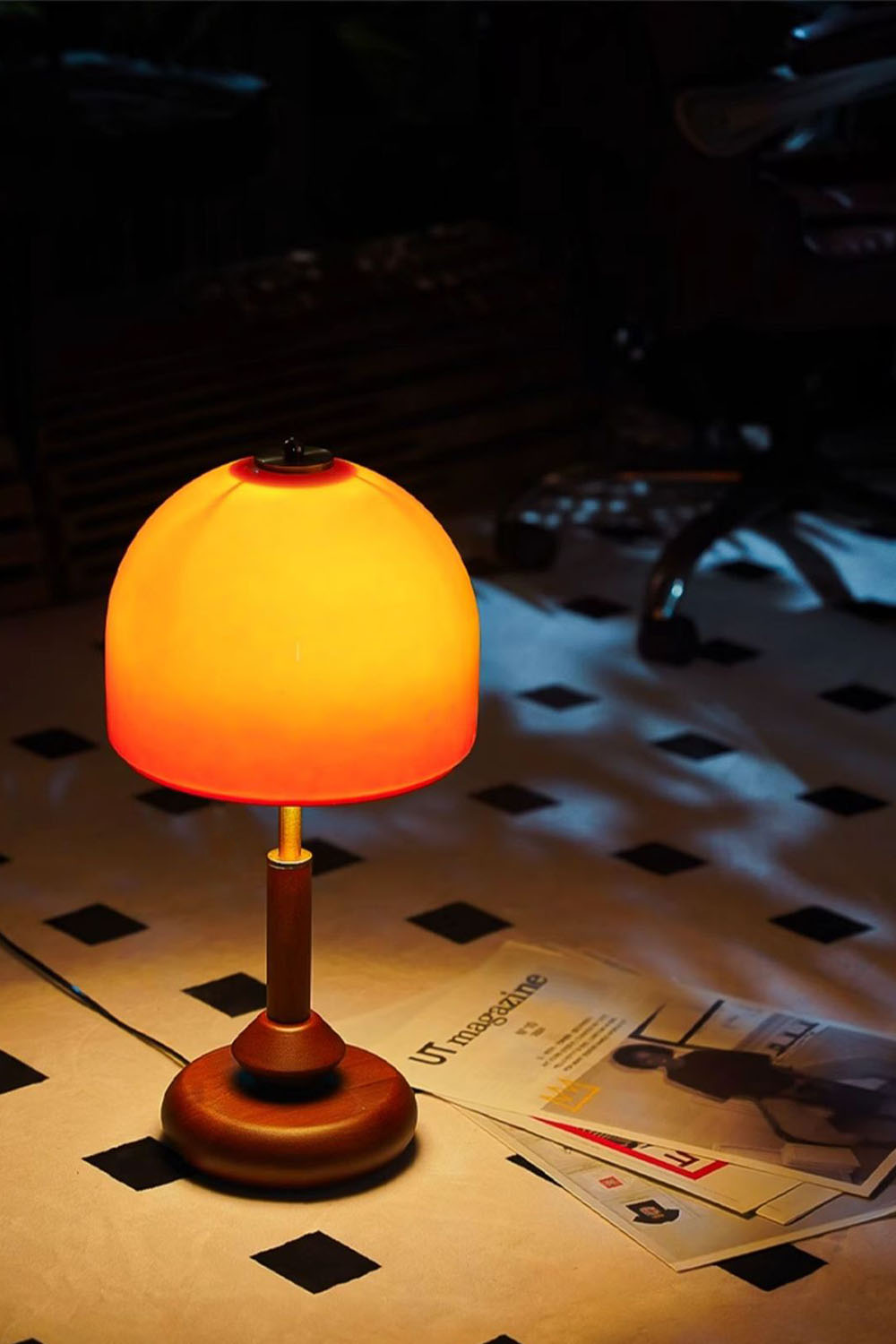 Vintage Glass Mushroom Table Lamp - view 6 | everlamps