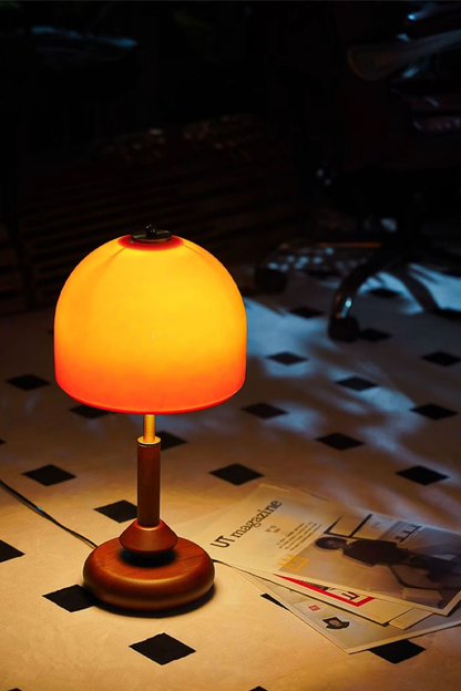 Vintage Glass Mushroom Table Lamp - view 6 | everlamps