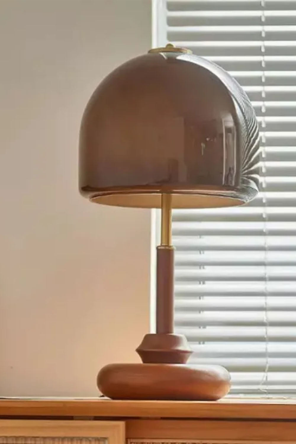 Vintage Glass Mushroom Table Lamp - view 14 | everlamps