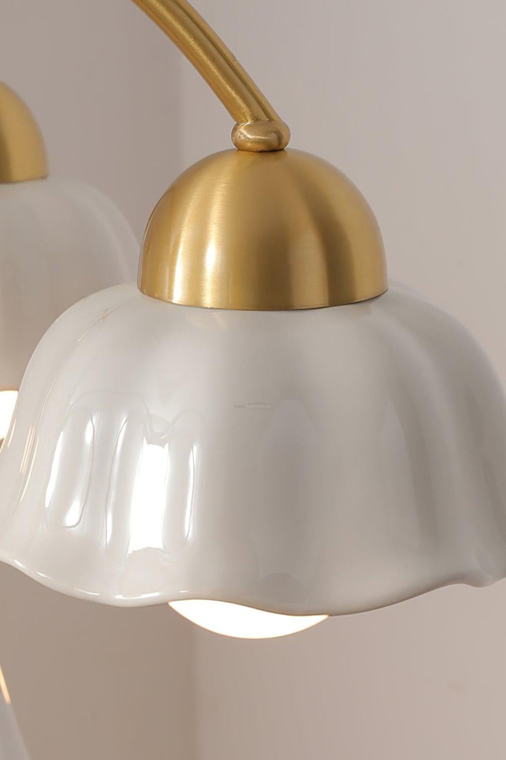 Retro Tulip Brass Chandelier - view 9 | everlamps