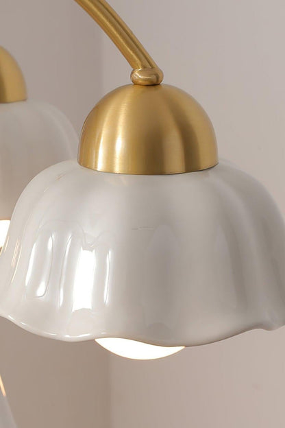 Retro Tulip Brass Chandelier - view 9 | everlamps