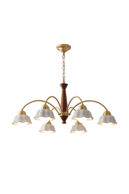 Retro Tulip Brass Chandelier | everlamps