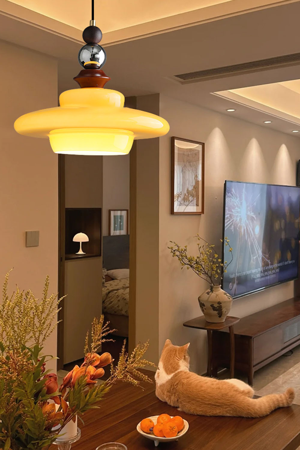 Retro UFO Glass Pendant Lamp - view 4 | everlamps