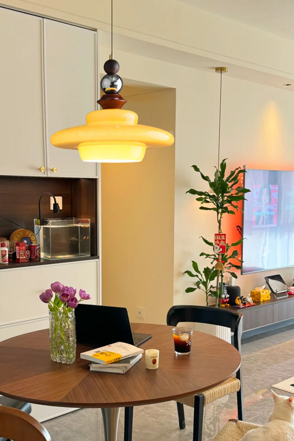 Retro UFO Glass Pendant Lamp - view 7 | everlamps