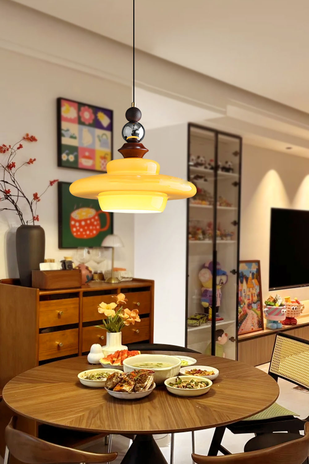 Retro UFO Glass Pendant Lamp - view 2 | everlamps
