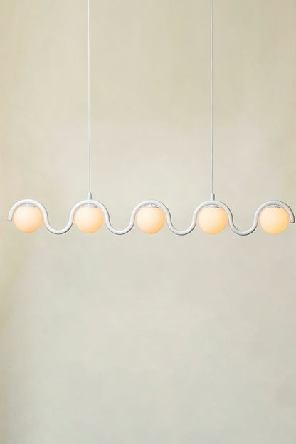 Rhythmic Flow Glass Pendant Lamp| Metal, Glass | Vibrant color version isolated on white | vexa lamps