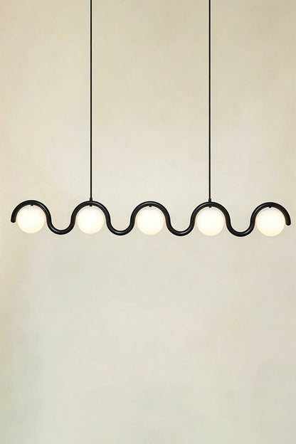 Rhythmic Flow Glass Pendant Lamp| Metal, Glass | Vibrant color version isolated on white | vexa lamps