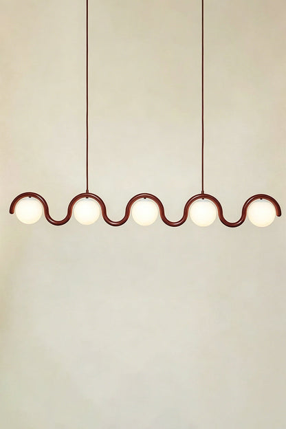 Rhythmic Flow Glass Pendant Lamp| Metal, Glass | Vibrant color version isolated on white | vexa lamps