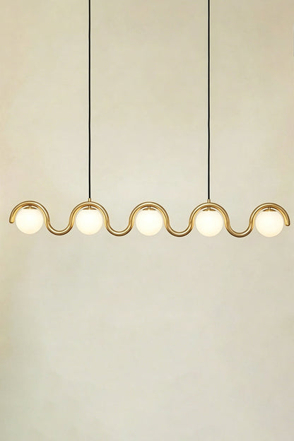 Rhythmic Flow Glass Pendant Lamp| Metal, Glass | Vibrant color version isolated on white | vexa lamps