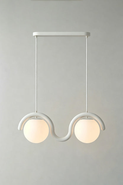 Rhythmic Flow Glass Pendant Lamp| Metal, Glass | Vibrant color version isolated on white | vexa lamps