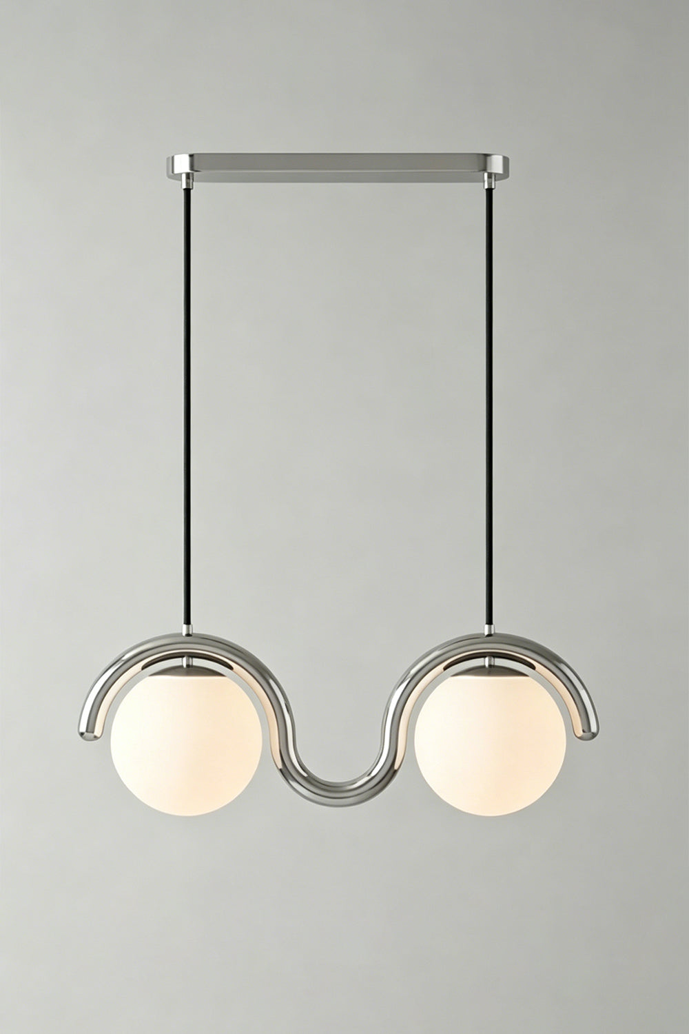 Rhythmic Flow Glass Pendant Lamp| Metal, Glass | Vibrant color version isolated on white | vexa lamps