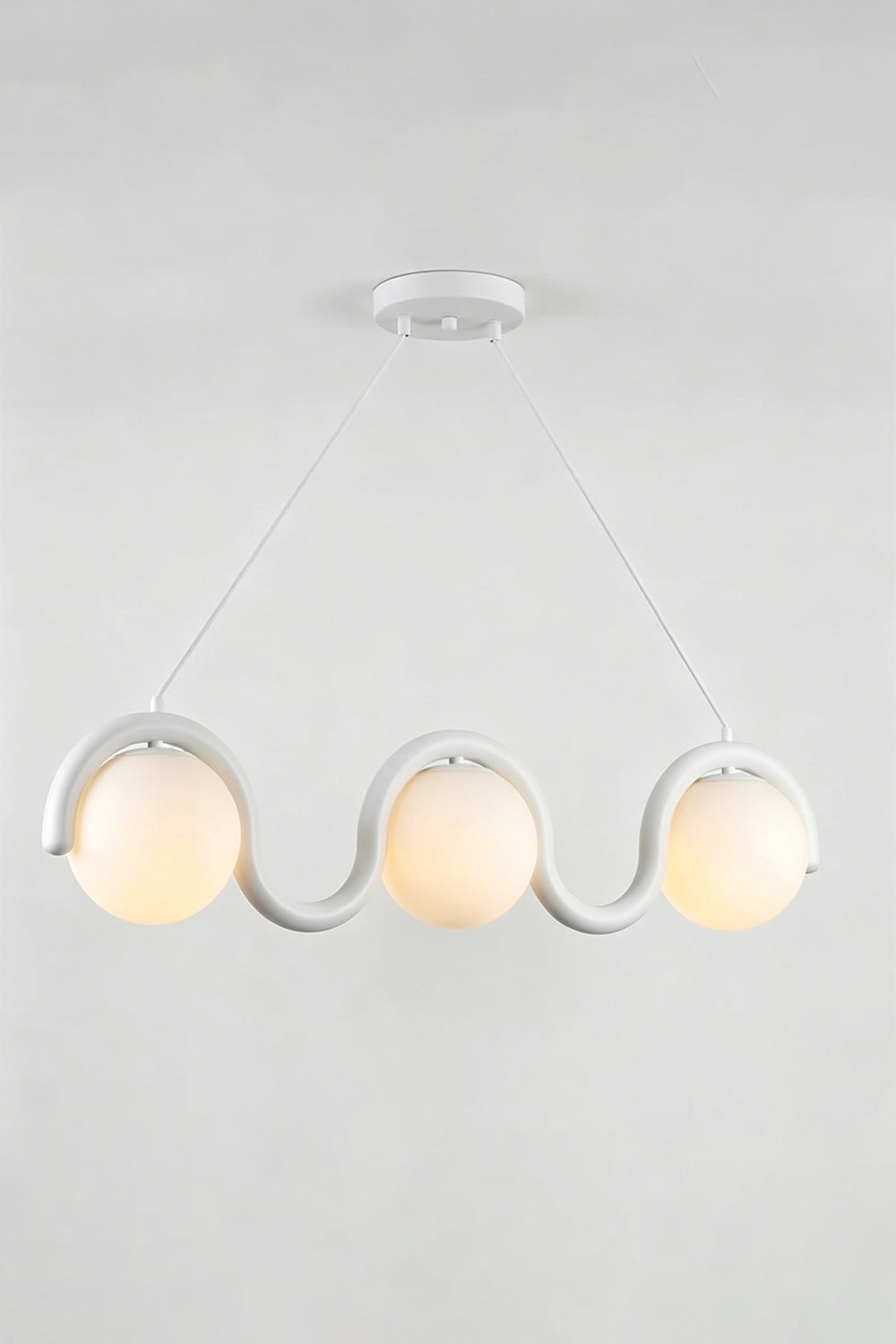 Rhythmic Flow Glass Pendant Lamp| Metal, Glass | Vibrant color version isolated on white | vexa lamps