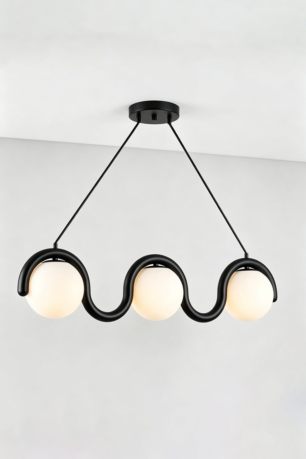 Rhythmic Flow Glass Pendant Lamp| Metal, Glass | Vibrant color version isolated on white | vexa lamps