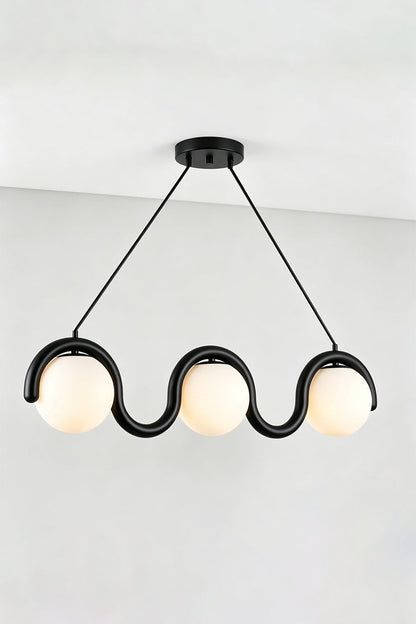 Rhythmic Flow Glass Pendant Lamp| Metal, Glass | Vibrant color version isolated on white | vexa lamps