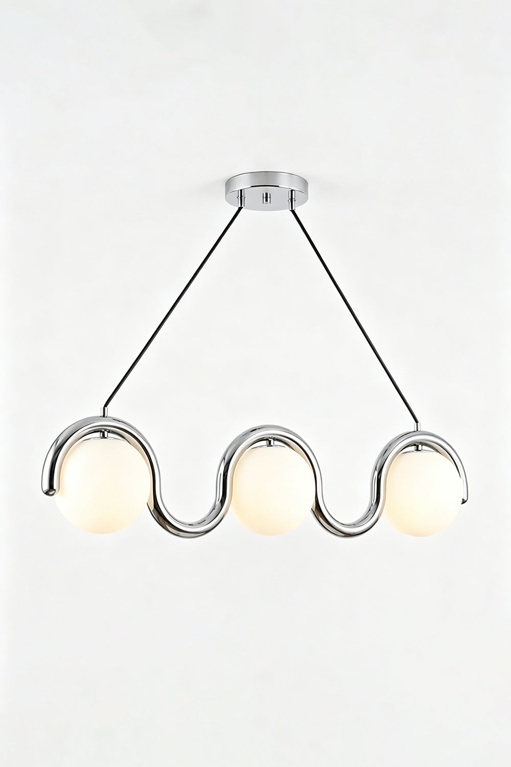 Rhythmic Flow Glass Pendant Lamp| Metal, Glass | Vibrant color version isolated on white | vexa lamps