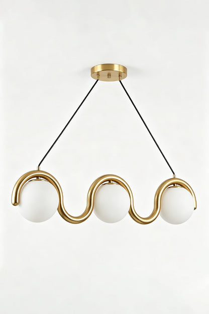 Rhythmic Flow Glass Pendant Lamp| Metal, Glass | Vibrant color version isolated on white | vexa lamps
