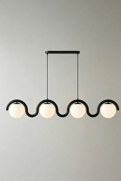 Rhythmic Flow Glass Pendant Lamp| Metal, Glass | Vibrant color version isolated on white | vexa lamps