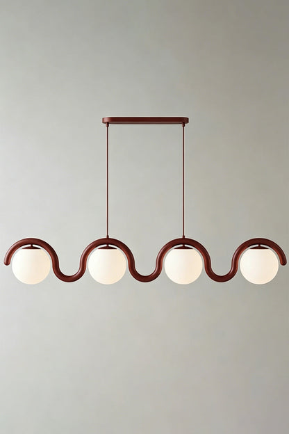 Rhythmic Flow Glass Pendant Lamp| Metal, Glass | Vibrant color version isolated on white | vexa lamps