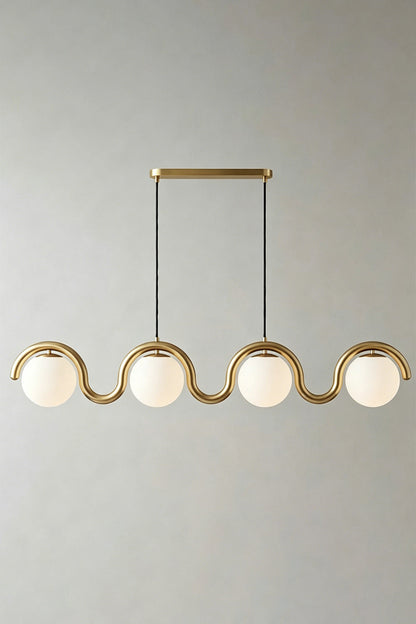Rhythmic Flow Glass Pendant Lamp| Metal, Glass | Vibrant color version isolated on white | vexa lamps