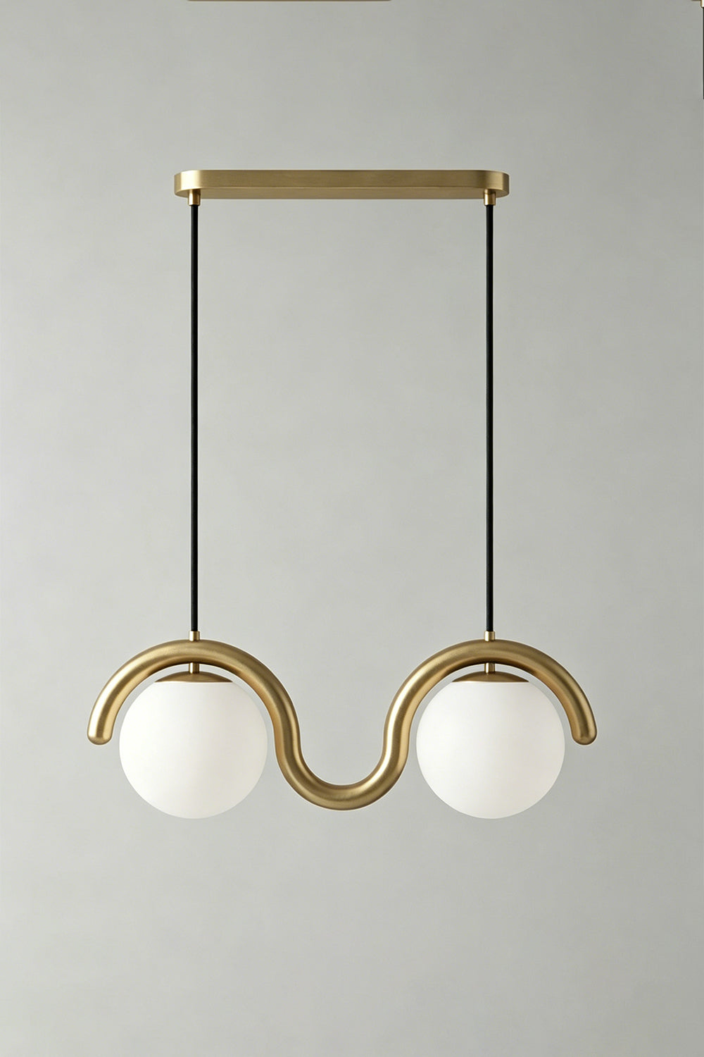 Rhythmic Flow Glass Pendant Lamp| Metal, Glass | Vibrant color version isolated on white | vexa lamps