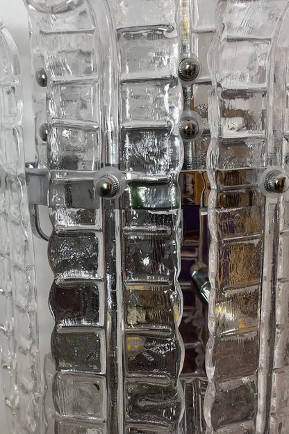 Ribbed Glass Ribbon Wall Light |Glass detail | vexa lamps