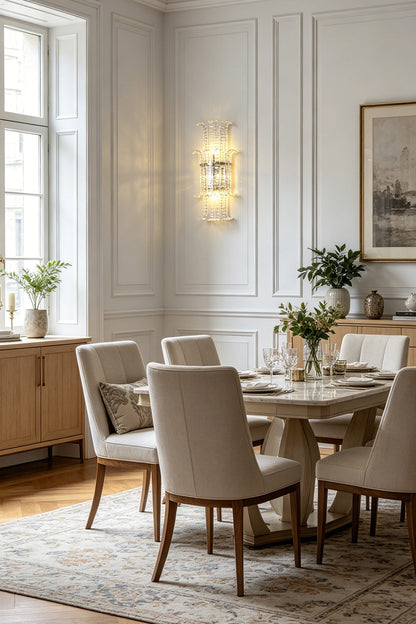 Ribbed Glass Ribbon Wall Light for Dining Room | vexa lamps