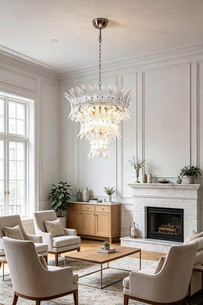 Ribbed Leaf Tier Chandelier for Living room | Samu  Lamp