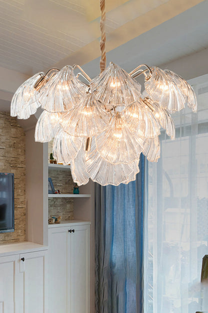 Ribbed Shell Chandelier - everlamps