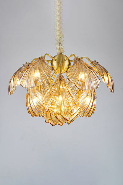 Ribbed Shell Chandelier - everlamps