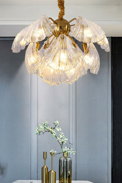 Ribbed Shell Chandelier - everlamps