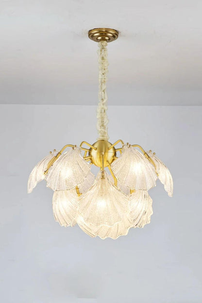 Ribbed Shell Chandelier - everlamps