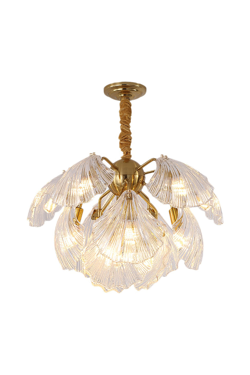 Ribbed Shell Chandelier - everlamps