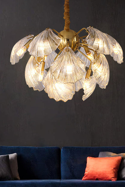 Ribbed Shell Chandelier - everlamps