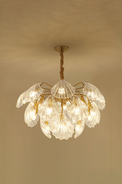 Ribbed Shell Chandelier - everlamps